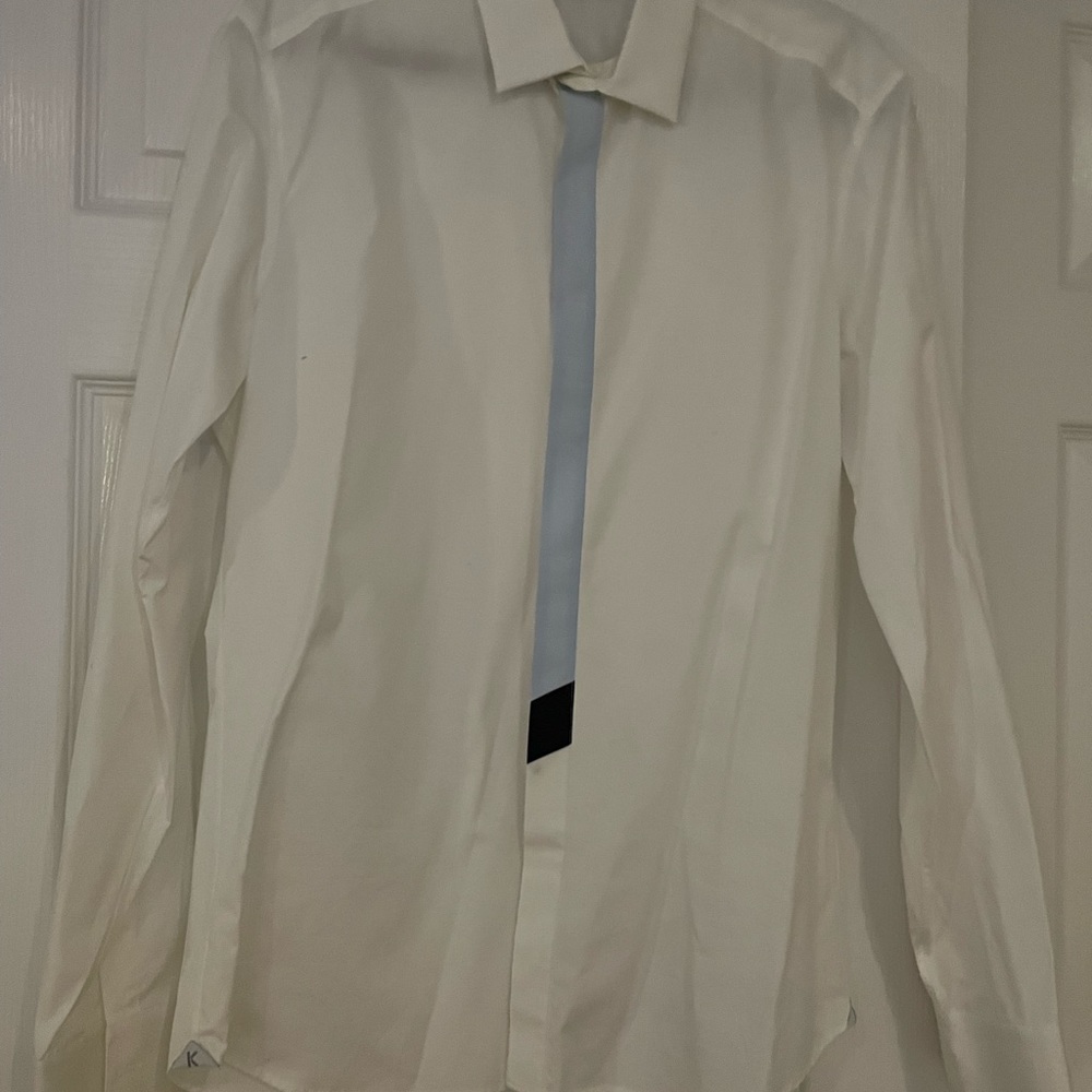 Kenzo Paris Long Sleeve button cuff with light blue trim